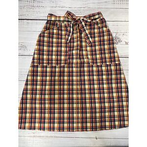 VTG 50's Multi-Color Plaid Long Maxi Skirt Size M ?  Please Review Measurements